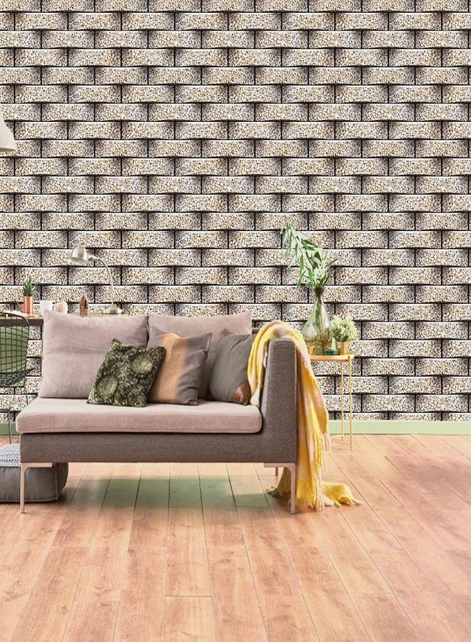 WallDaddy Self Adhesive Wallpaper Model (SmallStoneBrick) Bigger Size (40x300) cm for Bedroom, Drawing Room, Kids Room, Walls, Doors, Furniture etc - Image 3
